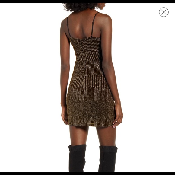 Row A Sleeveless Metallic Rib Minidress Size XS/S - Picture 2 of 8